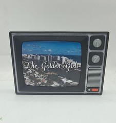 The Golden Girls Retro TV Display Miami Skyline 80s Sitcom Nostalgia