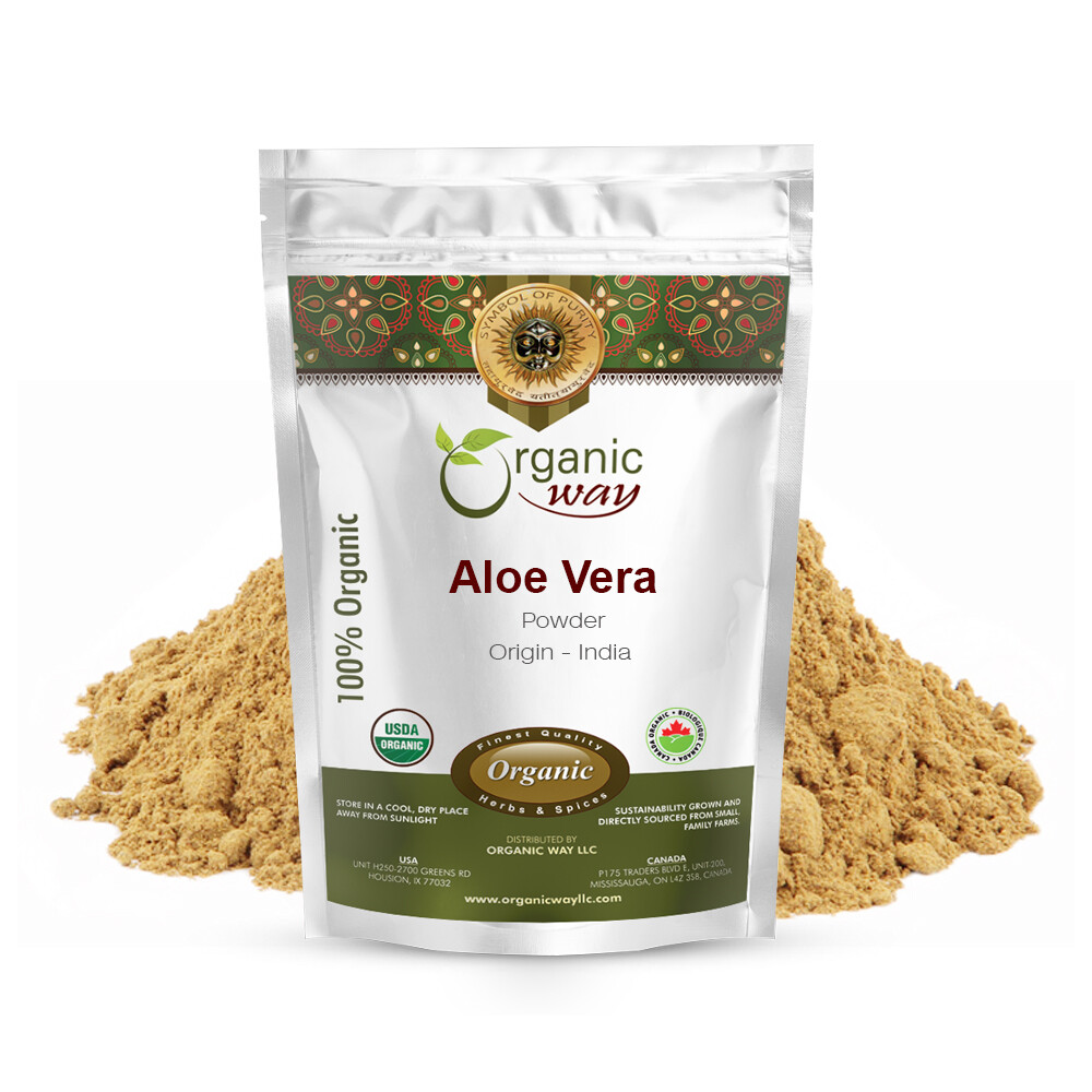 Organic Way Aloe Vera Powder (Aloe barbadensis) – Organic & Kosher Certified