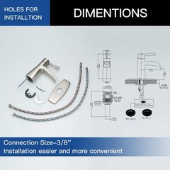 BWE Waterfall Single Hole Single-Handle Low-Arc Bathroom Sink Faucet
