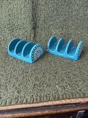 Boston Warehouse Trading Corp Taco Servers lt 2 pcs CHINA Hand Wash only 5.75×4″