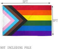 Rainbow Flag 3×5 Ft – Gay Pride Parade Day LGBT Symbol LGBTQ Gaypride US Seller