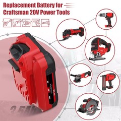 2PACK 20Volt For Craftsman V20 8.0Ah Li-ion Battery CMCB204 CMCB202 /Charger