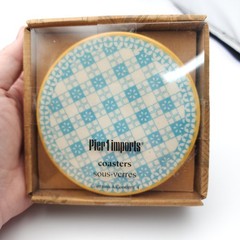 NEW Pier 1 Ceramic Coasters 4.25in Geometric Colorful