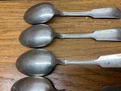 9 Rogers Nickel Silver spoons along with 4 Holmes & Edwards