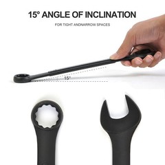 32pcs Combination Wrench Set, Metric 6 to 32mm & SAE 1/4″ to 1-1/4″ Raised Panel