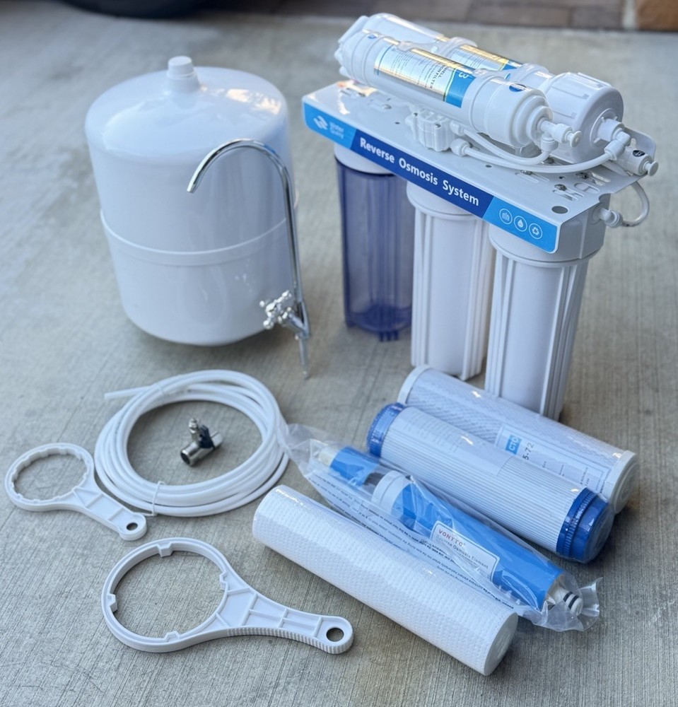 5 Stage Drinking Reverse Osmosis Home RO Water Filter System 100 GPD W/ Tank
