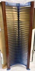 Vintage Atlantic DVD Game Blu-Ray Storage Rack Tower Holds 32 Discs 26.5” Tall