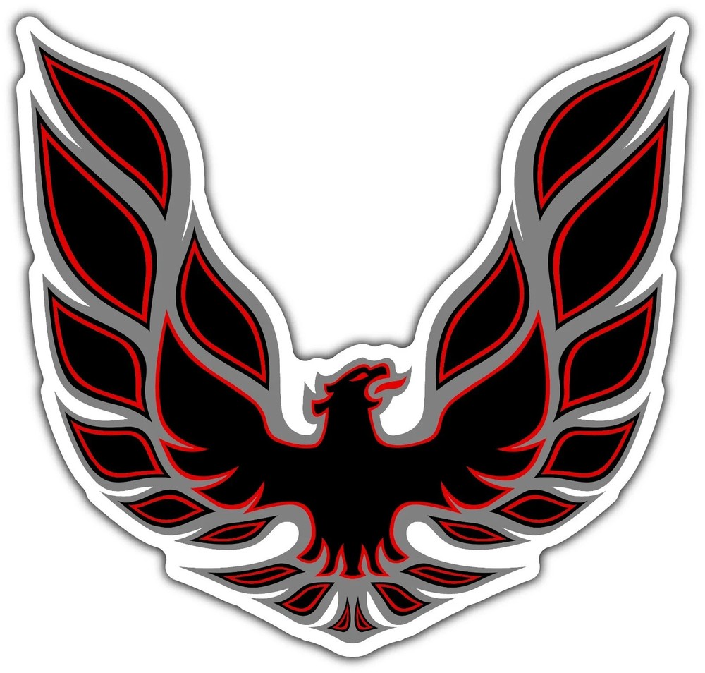 PONTIAC FIREBIRD BLACK SILVER DECAL STICKER 3M TRUCK HELMET VEHICL WINDOW CAR