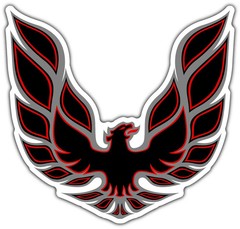 PONTIAC FIREBIRD BLACK SILVER DECAL STICKER 3M TRUCK HELMET VEHICL WINDOW CAR