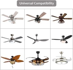 Universal Wireless Remote Control and Receiver Kits for Ceiling Fan Lamp Home