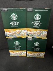 96 ct Starbucks K-Cup Coffee Pods Blonde Roast Veranda Blend Keurig LOT Light