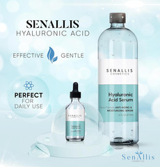 Hyaluronic Acid Serum 16 fl oz And 2 fl oz, Made From Pure Anti Aging/Wrinkle, U