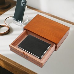 Single-Drawer Storage Box Wooden Desktop Jewelry Organizer Desktop Drawer