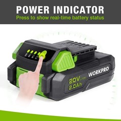 WORKPRO 20V 2.0Ah Li-ion Rechargeable Battery Pack for WORKPRO 20V Cordless Tool
