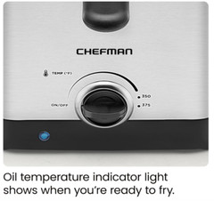 freidora compacta de 1.5L con ventana y control de temperatura