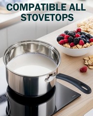 Professional Double Boiler Saucepan 2-Quart, 18/10 Stainless Steel Steam Melt…