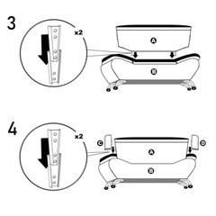 PRICE DROP Black White 2PC Sofa Loveseat Set Contemporary Modern Furniture