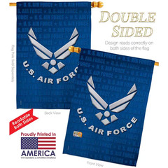 2.3 Ft. X 3.3 Ft. US Air Force House Flag 2-Sided Armed Forces Decorative Vertic