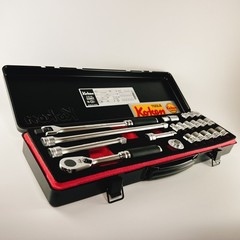 KOKEN 3286Z 3/8 9.5mm Z-EAL Socket Wrench Set 21 pieces W/Metal Case
