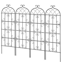 4 Packs Metal Garden Trellis 71″ x 20″ for Climbing Plant Support Rustproof