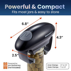 High Power Torque Automatic Battery Operated Electric Jar Opener Black/Gray