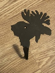 Iron Moose Coat or Towel Hook 6.5 In x 5 in