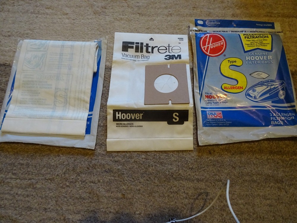 Lot of 6 Allergen Filtration Vacuum Bags Type S Hoover