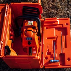 ToughChest 24 in. Chainsaw Carrying Case Tool Box with Storage for Oil