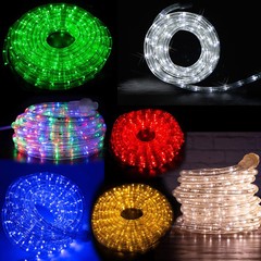 10′ 20′ 25′ 50′ 100′ 150ft Outdoor LED Rope Light Water-Resistant Extend to 300′