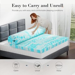 Memory Foam Mattress Topper Sleeper Sofa Thick Gel Infused Bed Toppers 2″ 3″