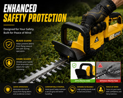 20V Hedge Trimmer Cordless For DeWalt 20V MAX Battery Adjustable Head Tool Only