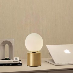 Mid Century Modern Table lamp Luxury Gold Bedroom Bedside Night Light White G…