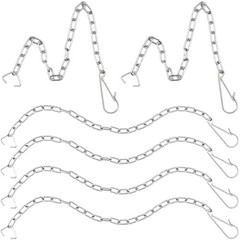 6 Pcs Toilet Handle Chain Stainless Steel,9.8 In Toilet Flapper