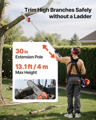VEVOR 6-in-1 Gas Hedge Trimmer 2 Cycle 26cc Gas Powered Handheld Hedge Trimmer