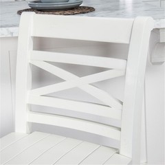 Home Square 24.25″ Wood Counter Stool in White Finish – Set of 2
