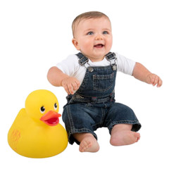 JUMBO RUBBER DUCKY SQUEAKY BATH POOL TOY 10.5″ (Ages 3 Years and Up)