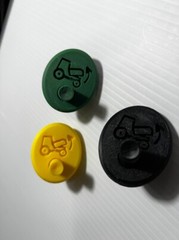 Fits John Deere 1025r 2025r 1023e hood latch button release GREEN BLACK YELLOW