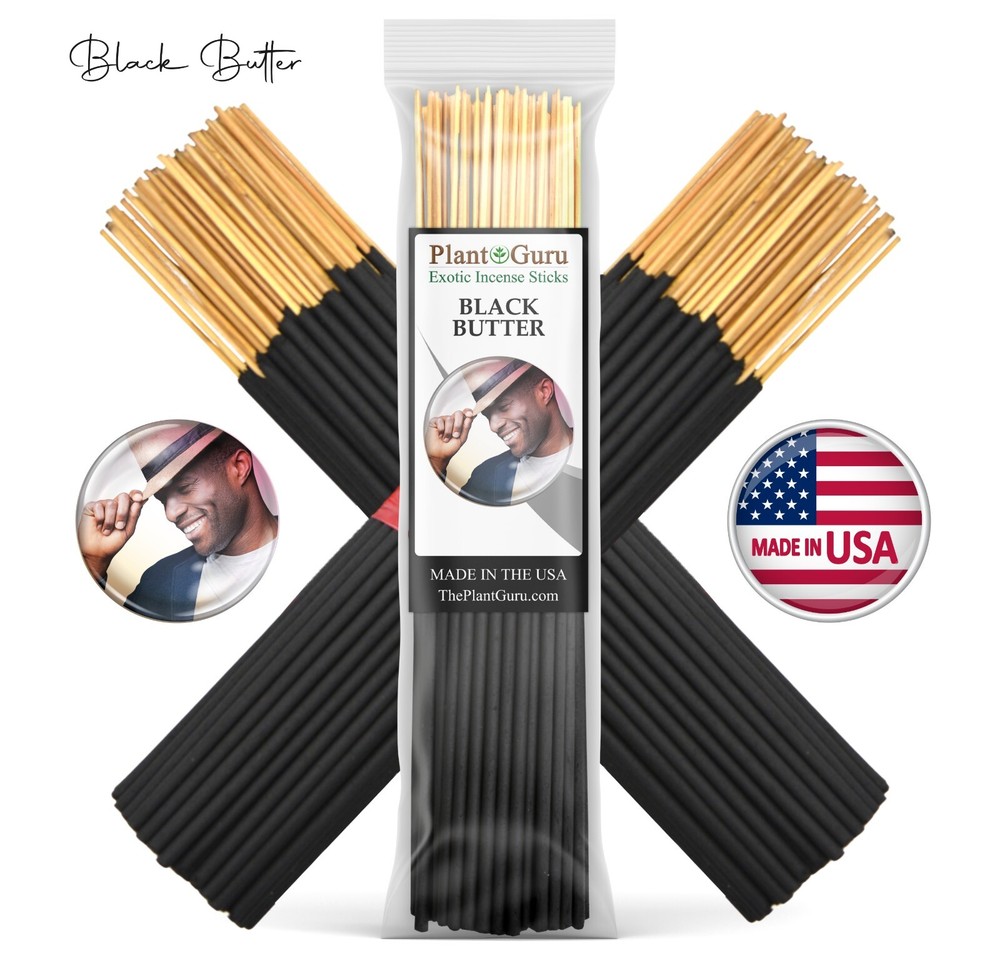 BLACK BUTTER Incense Sticks 7″ Bulk Pack Wholesale Hand Dipped Lot