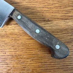 F. Dick 1447 Slicing Knife Vintage Handmade Germany 10.25 Inch Blade Wood Handle