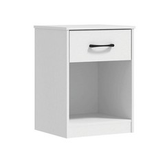 Ardent Nightstand Bedside Table with 1 Drawer End Side Table Bedroom White