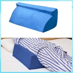 Blue Wedge Pillow Foam Bed 30° Incline For Side Sleeper Medical Elevated Bolster