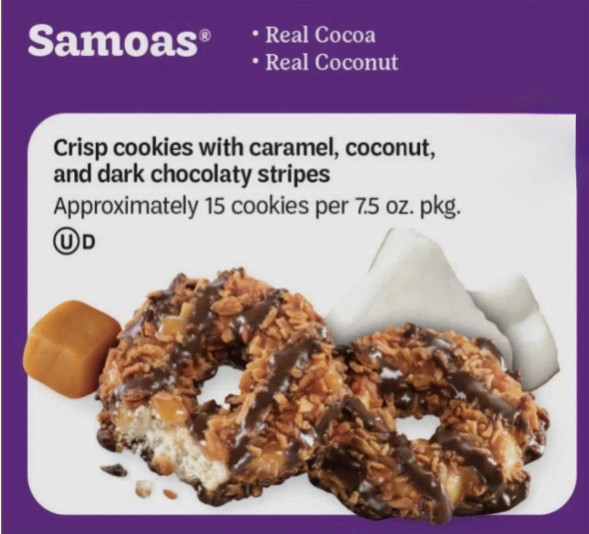 Box of Girl Scouts Caramel deLites Cookies – Samoas