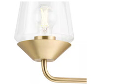 Progress Lighting Avec 24.25 in. 3-Light Brushed Gold Contemporary Bath Vanity L