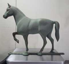 3D HORSE Mailbox topper/ornament,.FULL 3D, STURDY CAST aluminum HORSE AS SHOWN.