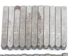 Lot 29 Carbon Steel Metal Letter Number Stamps 3/16″ A-Z Missing L & 1 4 8 Tools