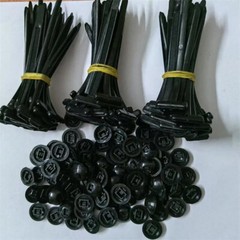 200PCS-Universal Cable Tie Buckle, Heavy Duty Self-Locking Nylon Zip Ties Holder