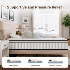 CHITA Hybrid Mattress with Pocket Springs, Motion Isolation ( Medium Firm)