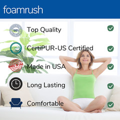 FoamRush Bunk (48″ x 75″) Cooling Gel Memory Foam RV Mattress Medium Firm USA