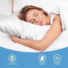 WonderSleep Dream Rite Shredded Memory Foam Pillow – Queen Size, 1 Pack