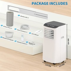 Portable AC Unit 3-in-1 8000 BTU, Air Conditioner Cooling Dehumidifier Fan
